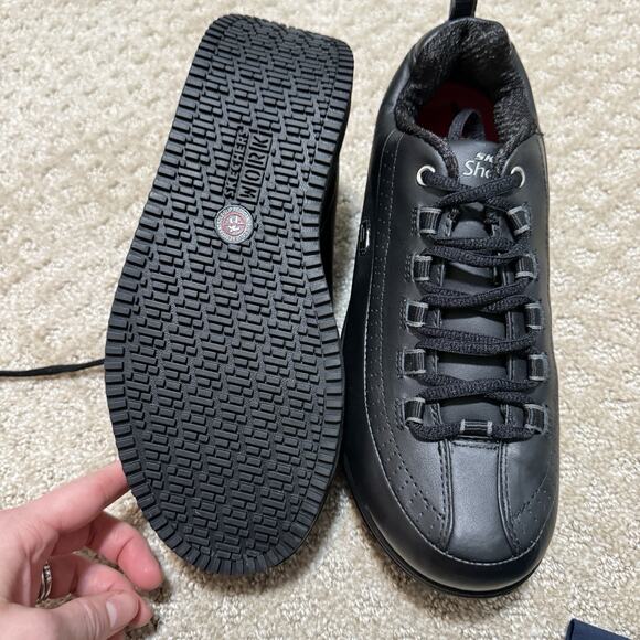 NEW Sketchers Shape Ups Slip Resistant Work 76567 Womens 8.5 Black Shoes Sneaker - Picture 11 of 16